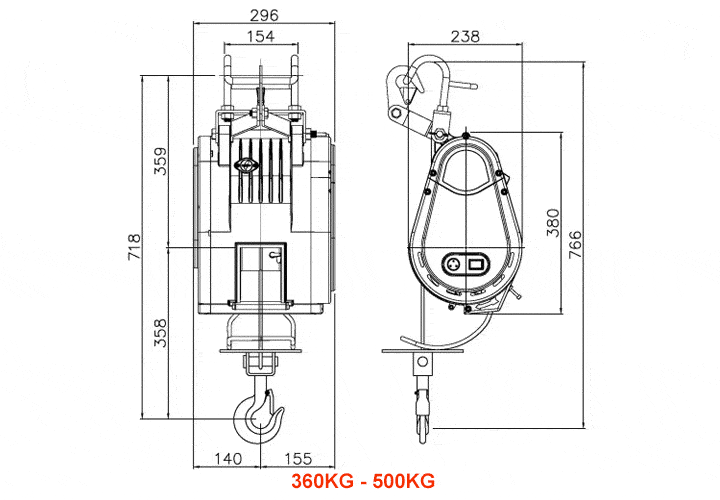 ME - electric winch , electric hoist , 200kg ~ 500kg , 電動吊車 , 電動捲揚機 , 220v , 230v ,240v